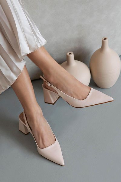 STRASWANS Stefan Women's Leather Heeled Shoes Beige