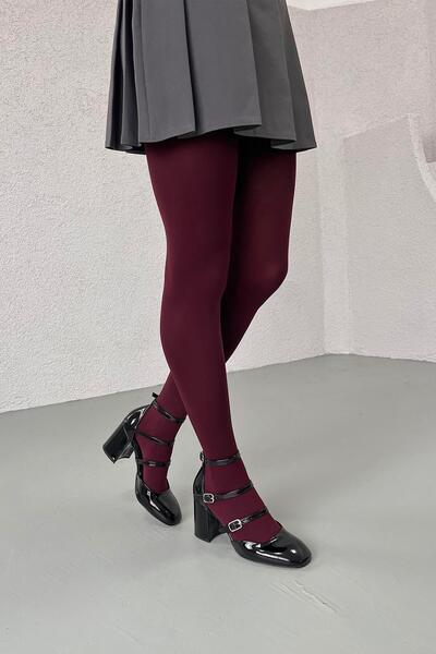 STRASWANS Franky Women's Heeled Patent Leather Shoes Black