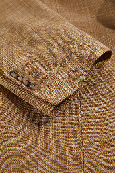 W Collection Mustard Buttoned Cotton/Wool Jacket