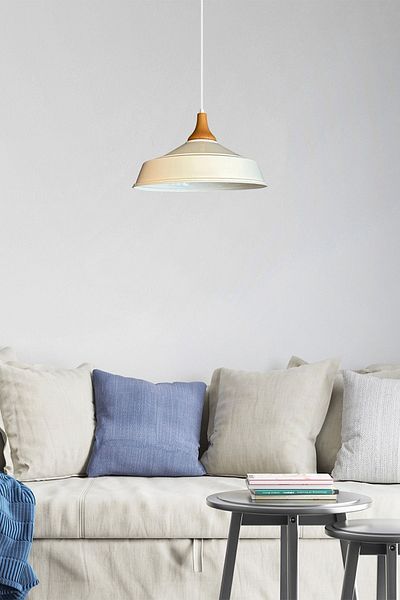 Bamyum Retro White Nobility Inverted Mushroom Head - Single Chandelier Pendant Lamp Office Showroom Living Room Kitchen Chandeliers