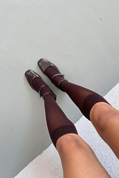 STRASWANS Viola Women's Heeled Patent Leather Shoes Brown