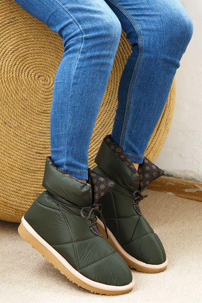 ShoeTek Angelita Γυναικείες Μπότες Αλεξίπτωτο Lace Up Χακί