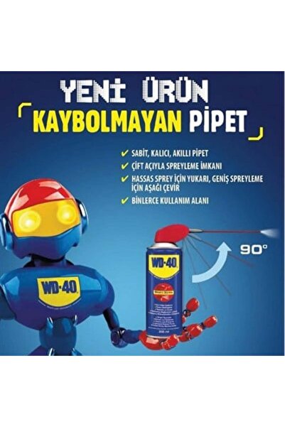 Genel Markalar Wd 40 Smart Straw Akıllı Kaybolmayan Pipetli Pas Sökücü Yağlayıcı 350 ml