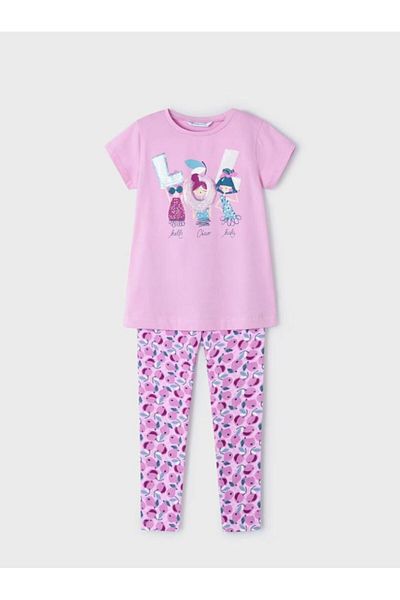 MAYORAL Girls T-Shirt Leggings 2 Pcs Set Pink 3711