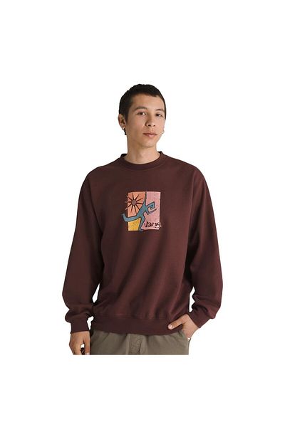Vans Ανδρικό καφέ φούτερ Style Guy Loose Crew