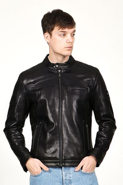 Dericlub Topgun Jumbo Real Leather Men's Coat Black