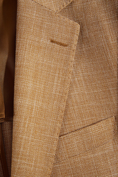 W Collection Mustard Buttoned Cotton/Wool Jacket