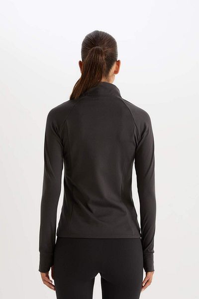 DeFacto Fit Fitted Stand Collar Double Pocket Zippered Sports Cardigan B3985Ax24Au