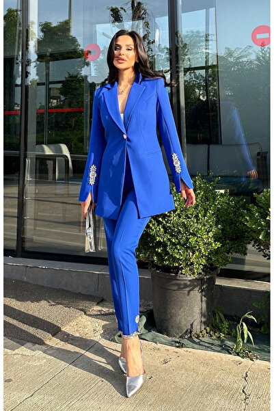 pembekurdelem Set de damă Saks Blue Stone Jacket și pantaloni