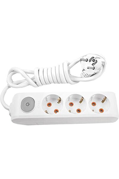 VİKO Viko Multi-let Anahtarlı 3 Lü Priz'li - 3 X 1,5 Ttr Kablolu - Uzatma 6 M...