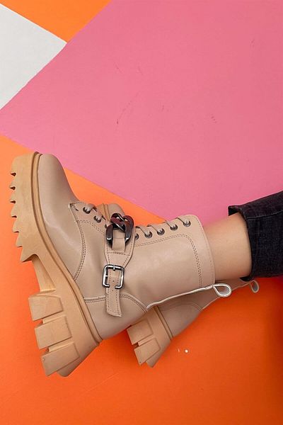 ShoeTek Sofia Γυναικείες Μπότες Nude Skin