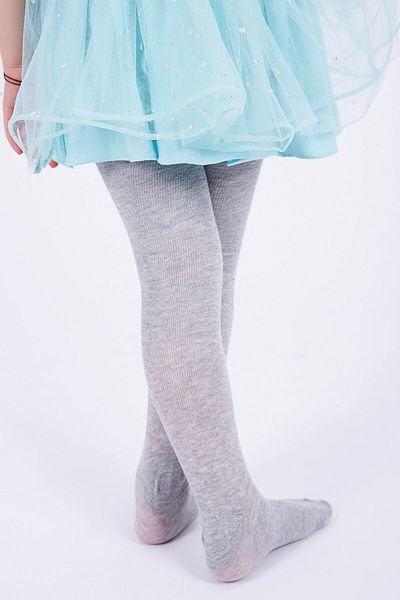 LiderGlobal Girl's Cotton Pantyhose Color Gray