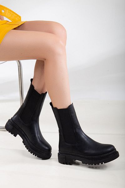 Bak Store Elastické dámské boty s černou podrážkou