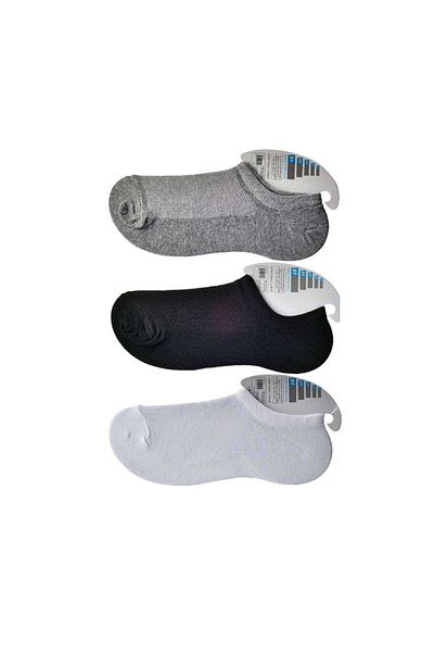 CPU ELEKTRONİK Black Gray and White Men's Invisible Socks 15 pairs