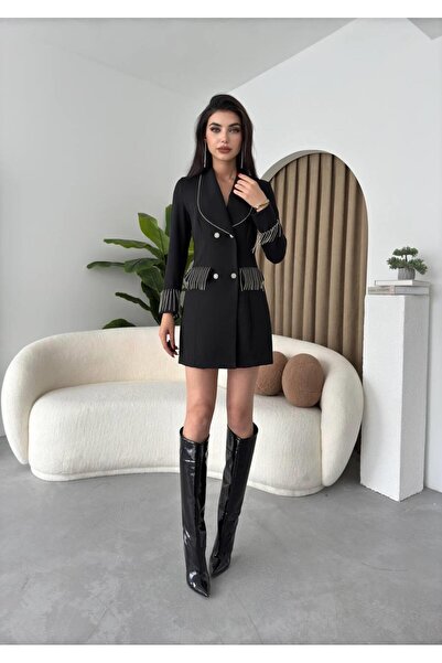 conconmoda Tasarım Taşlı Ceket Elbise