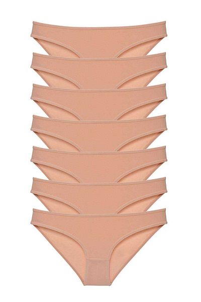 Angoravi 7 Pieces Super Eco Set Lycra Women's Slip Panties Skin