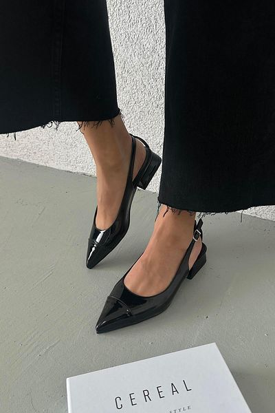 STRASWANS Wanda Women's Heeled Patent Leather Shoes Black