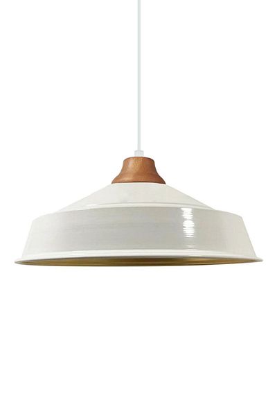 Bamyum Noble White Single Chandelier Wooden Head Retro Pendant Lamp Restaurant Living Room Lighting