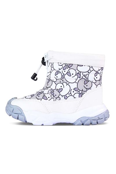 Kids Club Shoes Vicco Melon Orthopedic Kids Snow Boots WHITE
