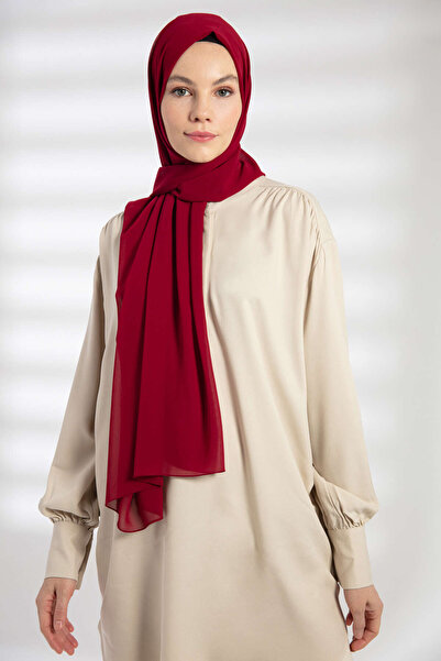 PURESCARFS Σάλι σιφόν κεράσι