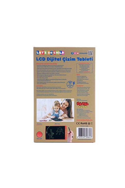 lets be child تابلت رسم رقمي إل سي دي أحمر مقاس 8.5 بوصة