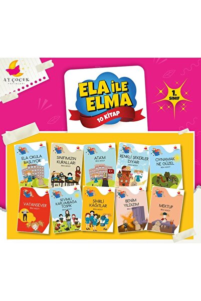 Kurmay ELT 1. Sınıf Hikaye Kitabı Seti 10 Kitap Ela Ile Elma Ay Çocuk Yayınları