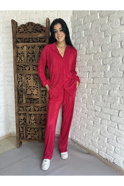 moneta boutique Жіночий комплект плісированих гольфів та штанів з еластичною талією, що зручно облягають фігуру