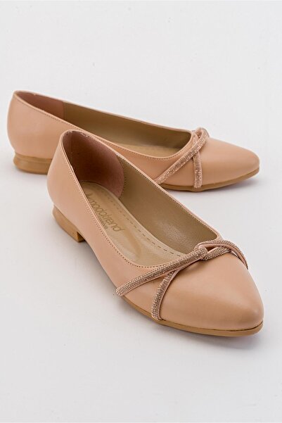Ccway Жіночі балетки з хрестоподібною вставкою NUDE CİLT