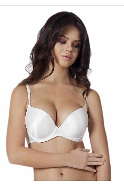 Orkide Sutien de damă, alb, complet push-up, 2 mărimi, mai mare Reina