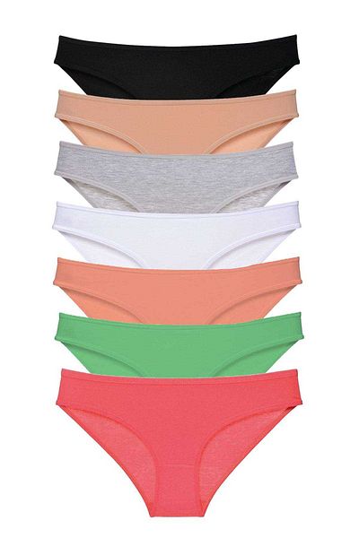 AC BOX 7 Pieces Super Eco Set Lycra Women's Slip Panties Set 7