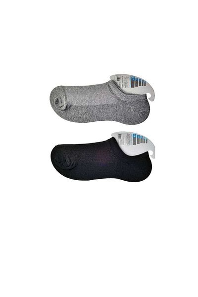 CPU ELEKTRONİK Black and Gray Men's Invisible Socks 12 pairs