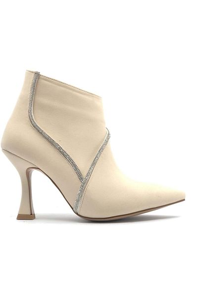 Kids Club Shoes Feles V Stone Γυναικείες Μπότες με χαμηλό σατέν τακούνι TEN