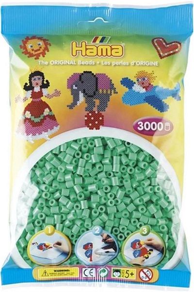 Hama Light Green Midi Beads 3,000
