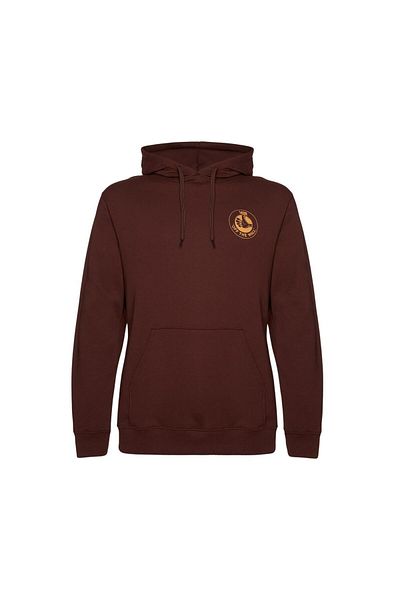 Vans Мъжки кафяв суитшърт с лого на палец, свободен Po