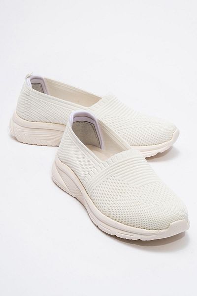 Ccway White Women's Knitwear Ballerinas