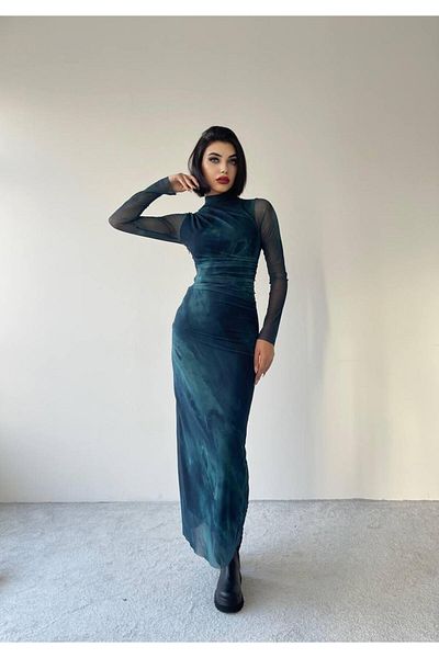 conconmoda Ocean Long Stretch Dress - Blue