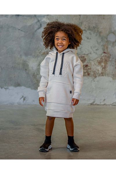 rg kidsstore Παιδικό φόρεμα φούτερ με κουκούλα - Ανάγλυφο και λεπτομέρειες εκτύπωσης