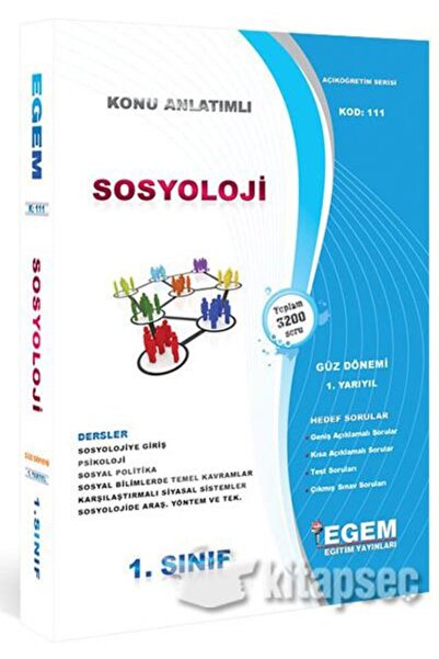 Genel Markalar AÖF 1. Sınıf Sosyoloji Güz Dönemi 1. Yarıyıl Konu Anlatımlı So...