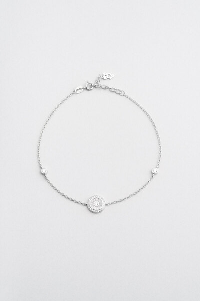 So CHIC... Trapez Kesim 18 Ayar Beyaz Altın Kaplama 24 Cm Gümüş Hal Hal