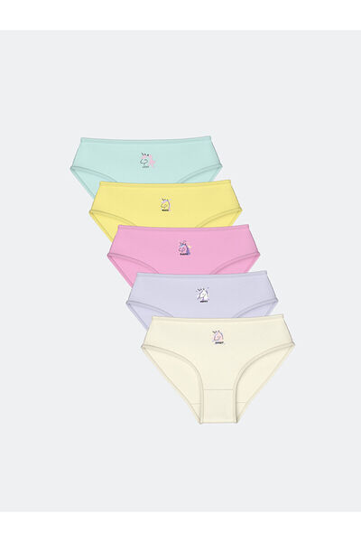LC Waikiki Lila Printed Girls' Panties Pack of 5