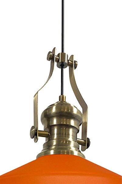 Bamyum Asaletli Tekli Turuncu Avize Yeni Eskitme Başlık Retro Sarkıt Lamba Cafe Salon Ofis Avizeleri