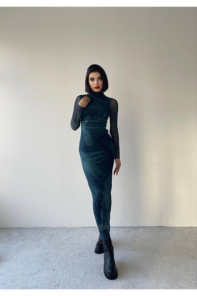 conconmoda Ocean Long Stretch Dress - Blue