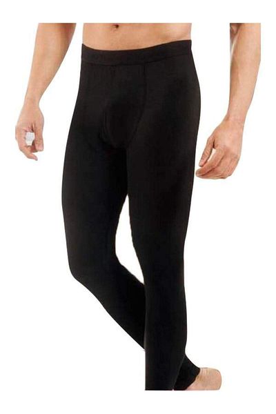 Rasanet Kota Men's Winter Thermal Warm Leggings and Undershirt Set Set of 2 Black