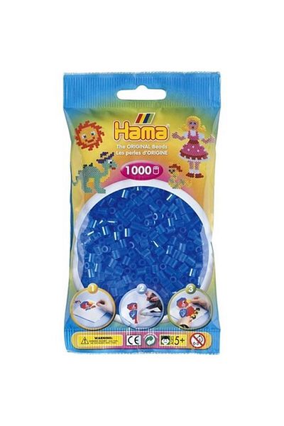 Hama 1,000 Midi Beads - Clear Blue