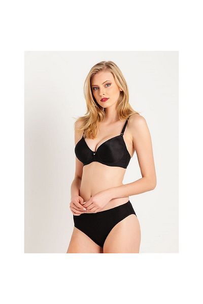 Magic Form 2050 Plain Fabric Watery Bra - Black