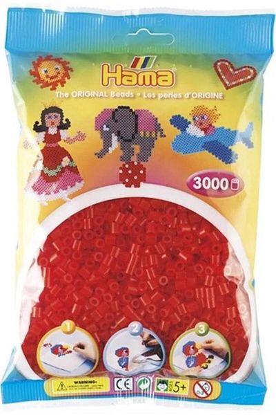Hama Midi Beads of 3,000 - Clear Red