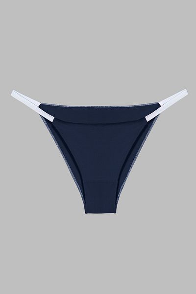 Yohannes Club 3-Piece Brazilian String Set for Women - T-Thong and Thong Navy Blue, Lilac, Pink