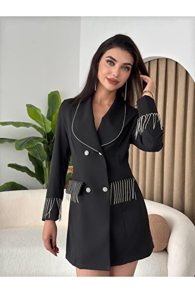 conconmoda Tasarım Taşlı Ceket Elbise