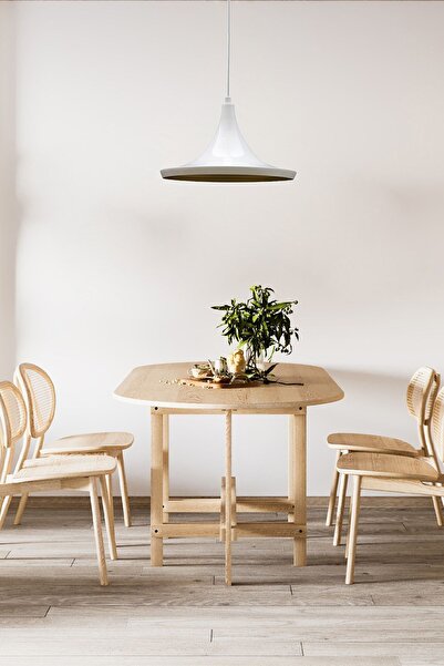 Bamyum Geniş Beyaz Metal Avize Mutfak Yatak Odası Salon Hol Cafe Ofis Pastane Masaüstü Sarkıt Lamba