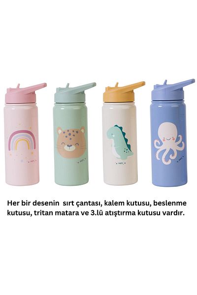 saro 500ml Stainless Steel Flask with Straw / Drinker / Thermos Jung